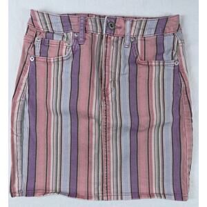 Ella Moss Striped Denim Mini Skirt Size 25